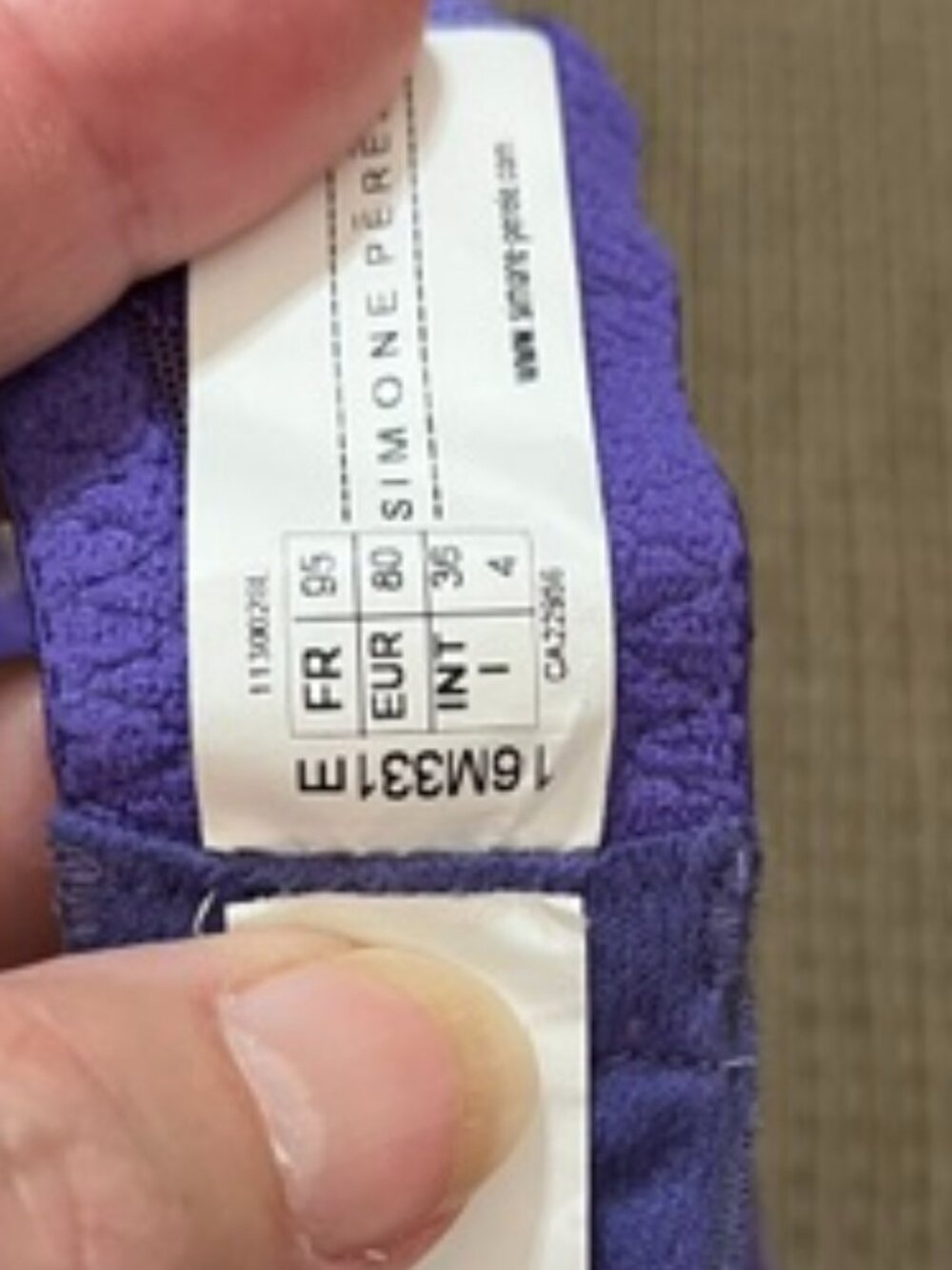 Simone Perele Fancy Purple Underwire Bra - Picture 4 of 4